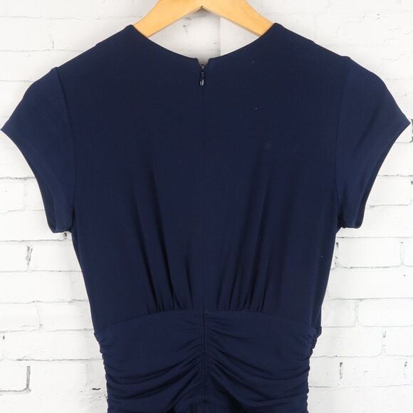 VINCE CAMUTO NAVY BLUE SHORT SLEEVE V NECK WIDE LEG JUMPSUIT SIZE XS - Picture 11 of 14